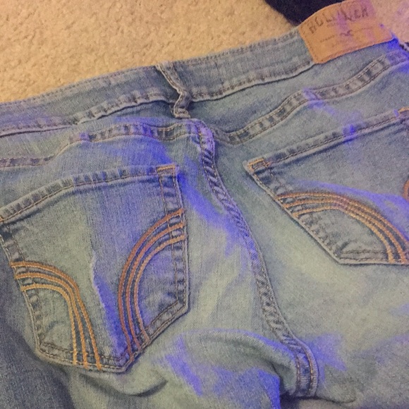 0 regular distressed hollister skinny jeans light wash - Picture 4 of 6